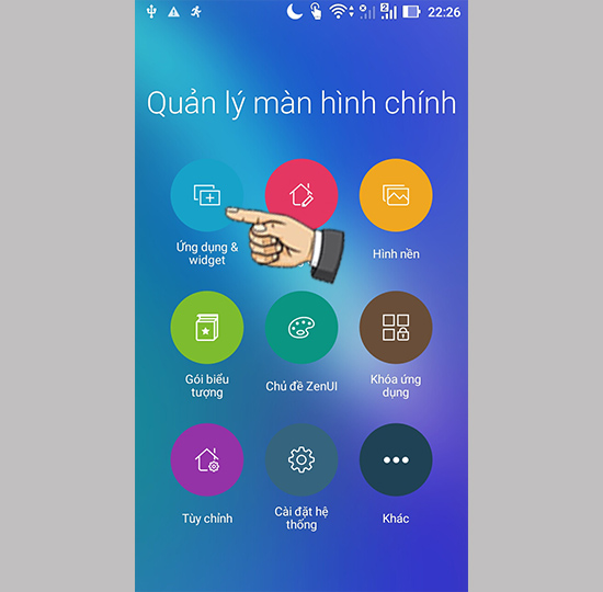 Chọn ứng dụng & Widget